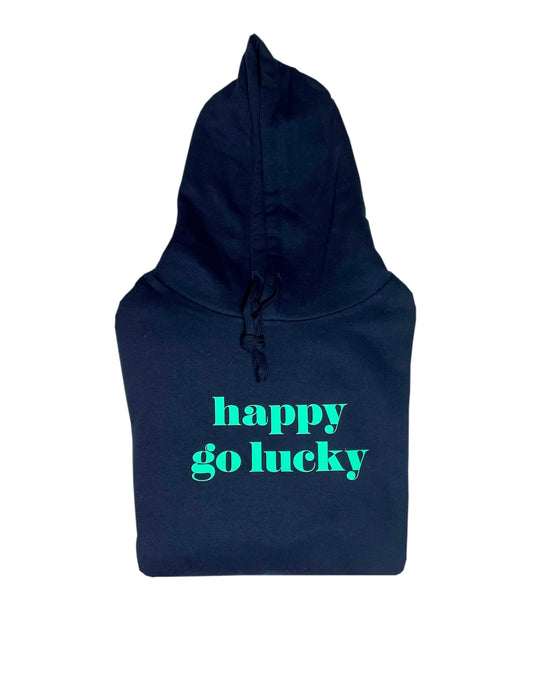 STRANDLIV Hoodie "happy go lucky" dunkelblau/mint