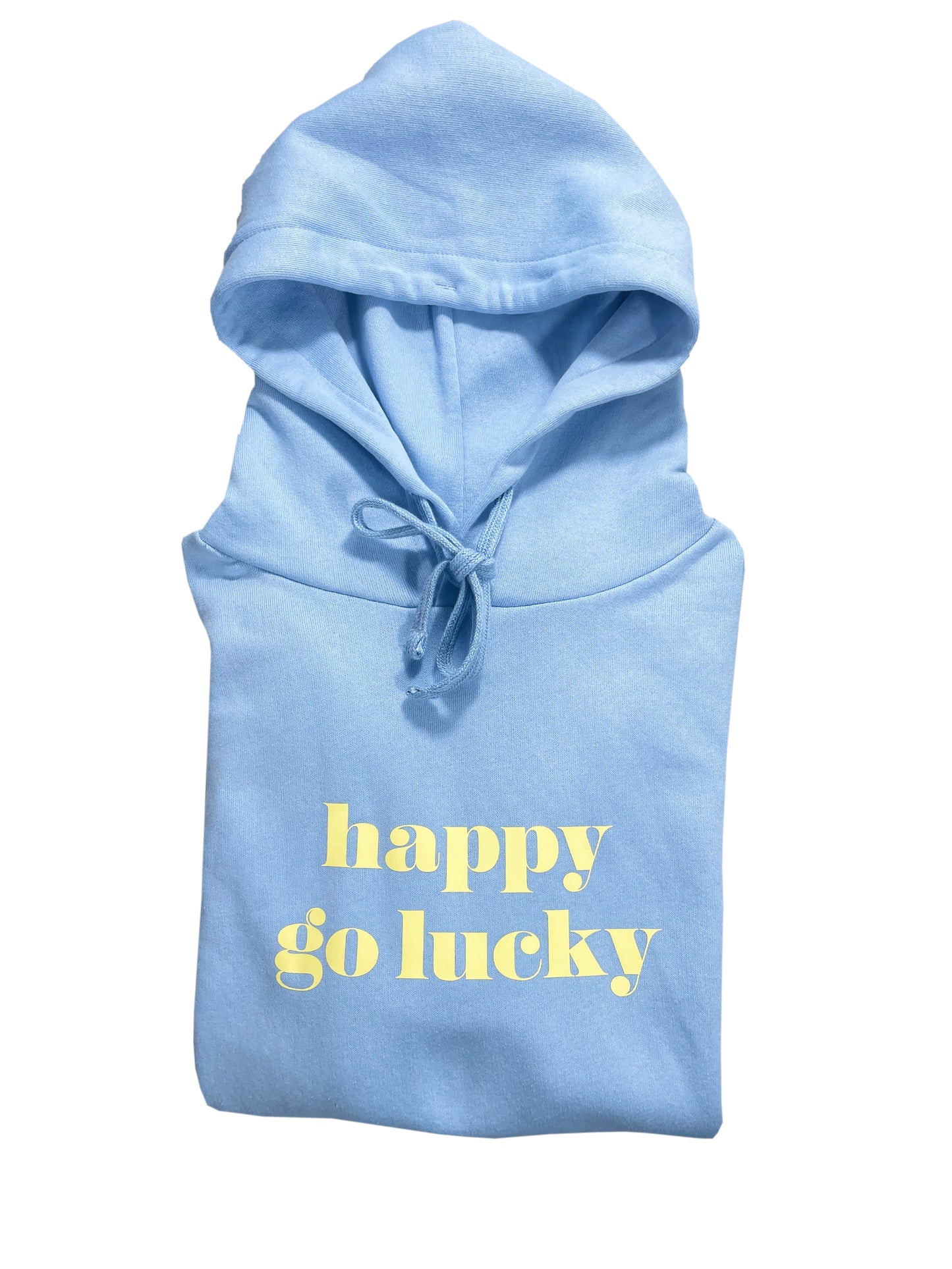 STRANDLIV Hoodie "happy go lucky" hellblau/gelb