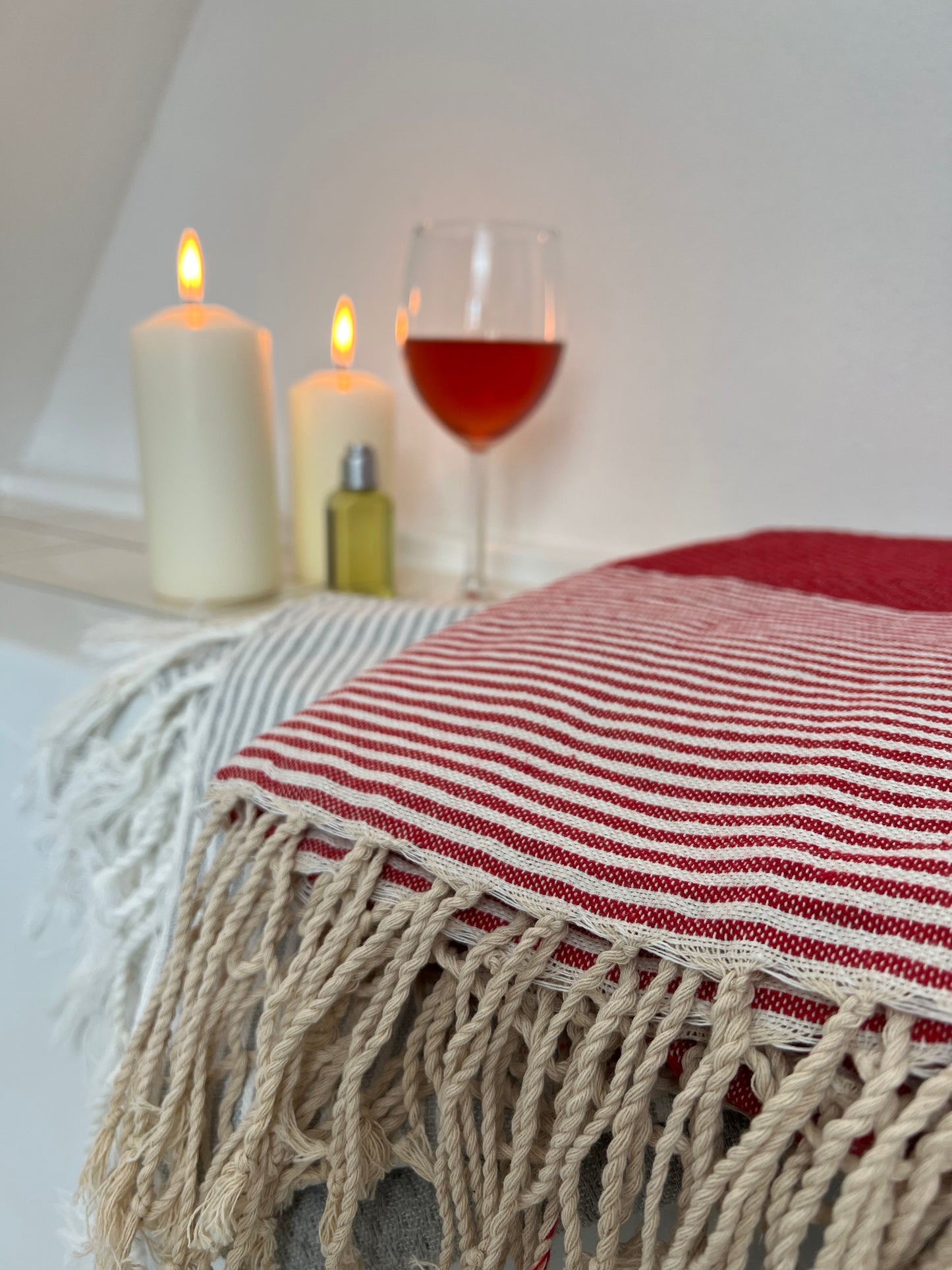 STRANDLIV Fouta Waben Real Red