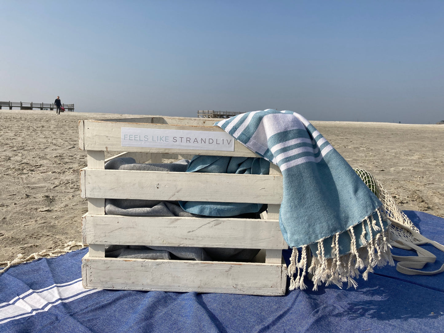 STRANDLIV Fouta XL Ocean Blue