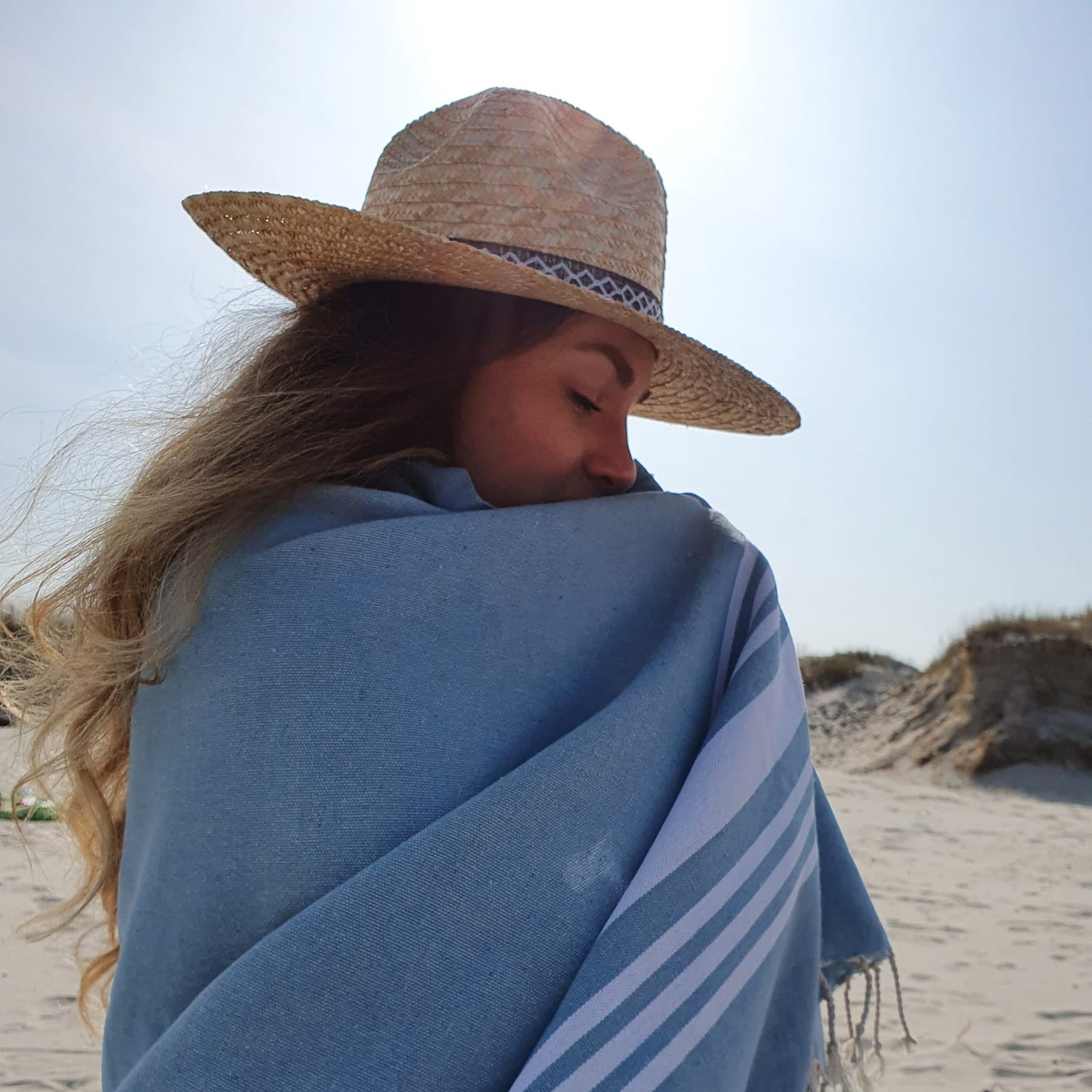 STRANDLIV Fouta XL Ocean Blue