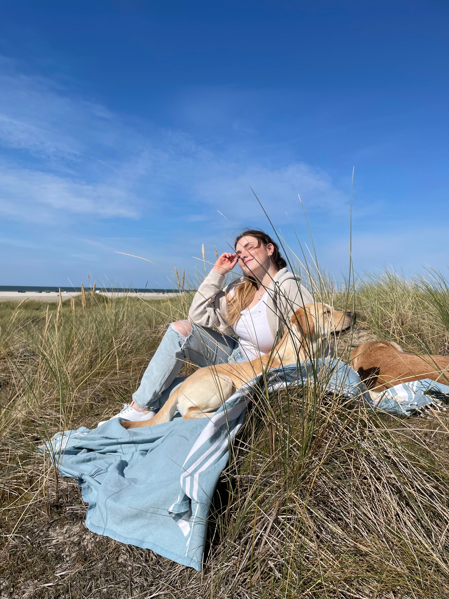 STRANDLIV Fouta XL Ocean Blue