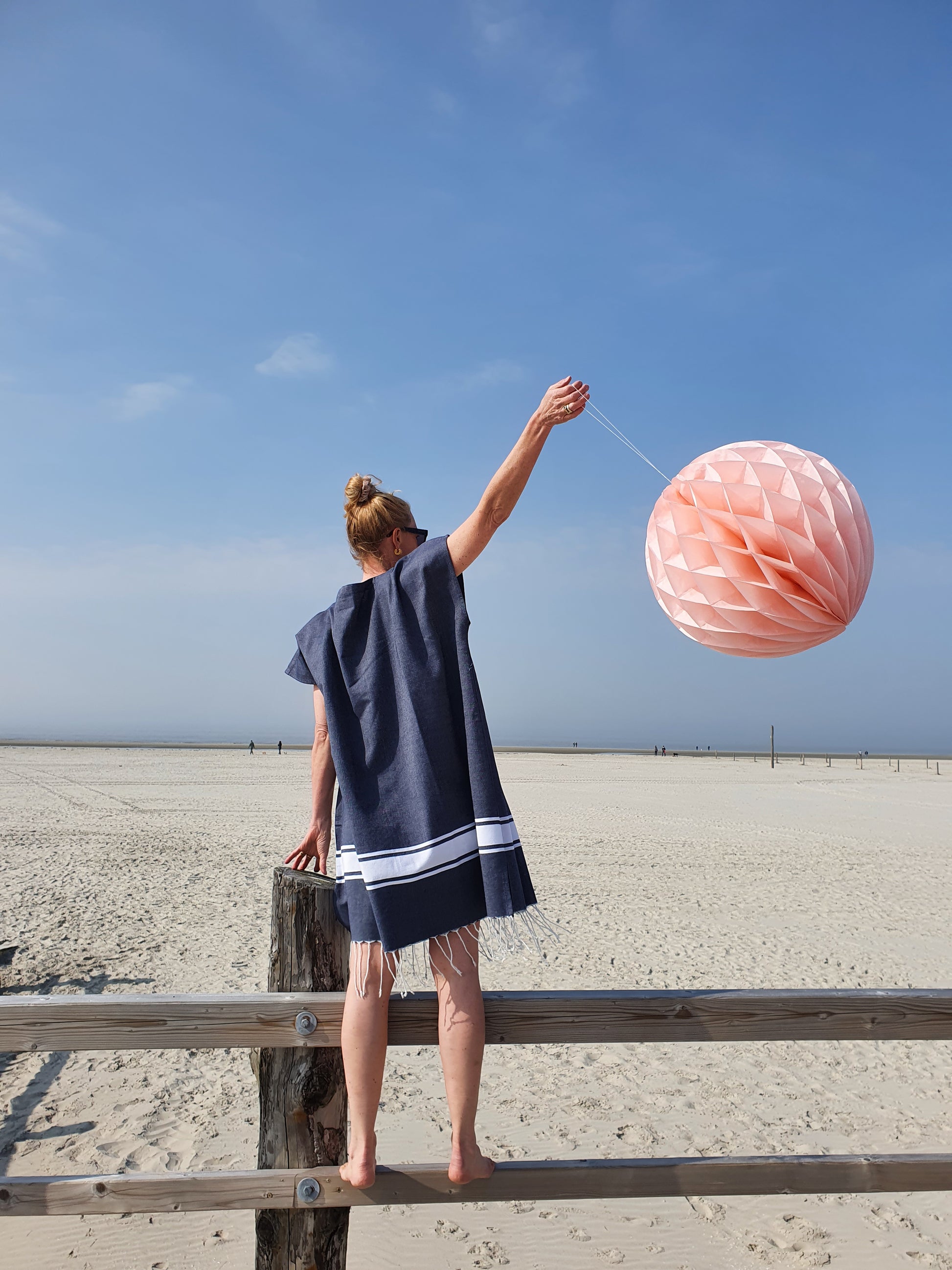 STRANDLIV Poncho True Navy.