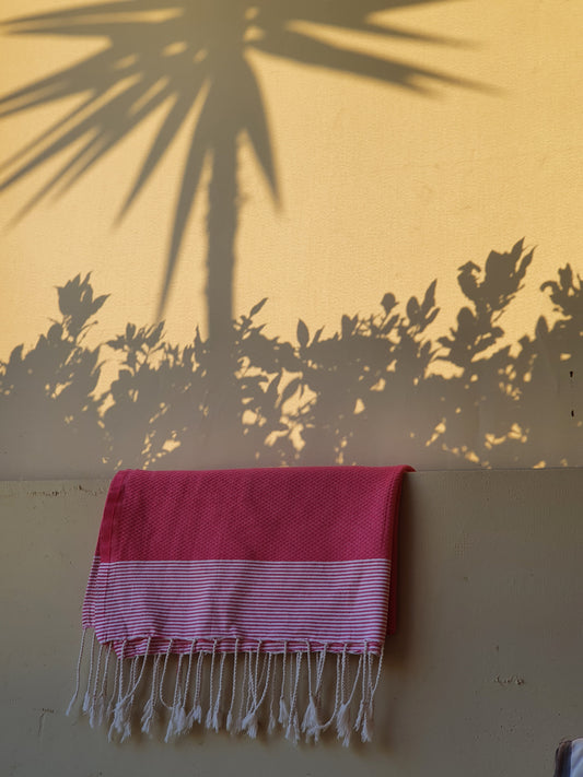 STRANDLIV Fouta Waben Fuchsia