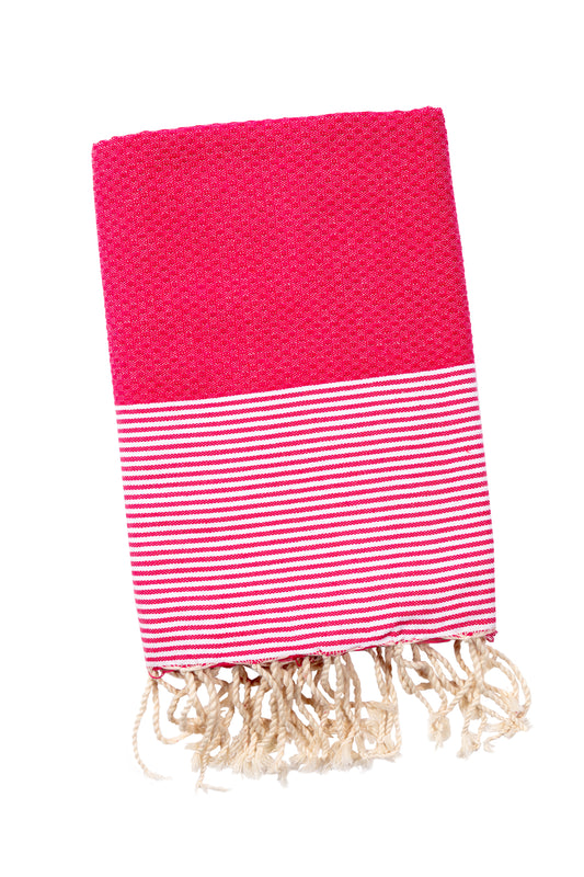 STRANDLIV Fouta Waben Fuchsia.