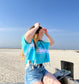 STRANDLIV Top Aqua.